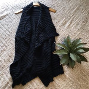Navy Long Sweater Vest